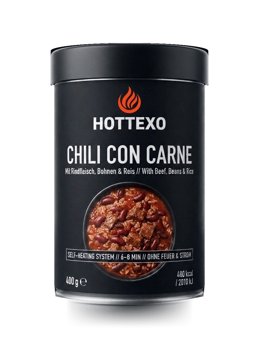Hottexo self-heating meal can