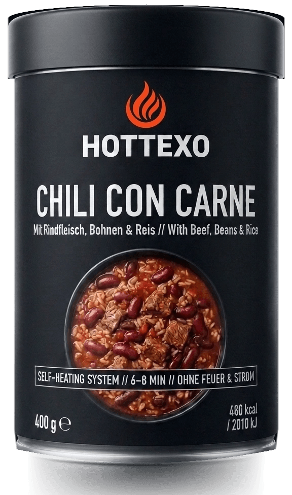Hottexo Chili con Carne Self-Heating Can